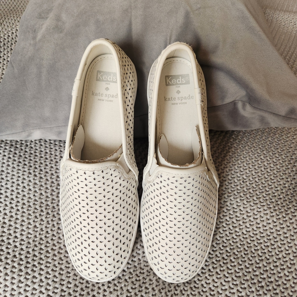 Kate Spade x Keds Women's White Slip-On Sneakers - Picture 2 of 7